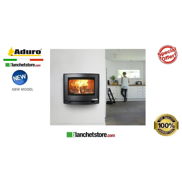 Wood stove Mod.Aduro 15.3-Black steel -Aduro Tronic 6 Kw