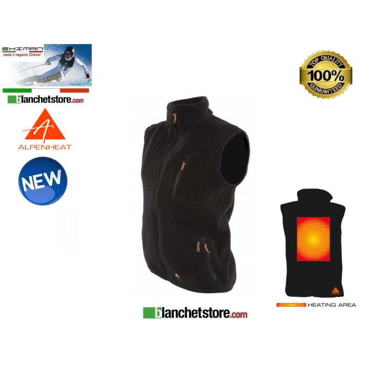 Alpenheat Gilet chauffant Noir FIRE-FLEECE Tg. S