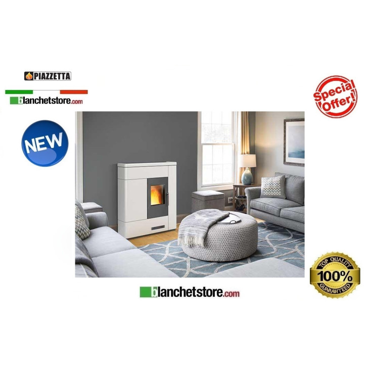 Pellet stove Piazzetta P 136 Steel top Majolica 8,5Kw