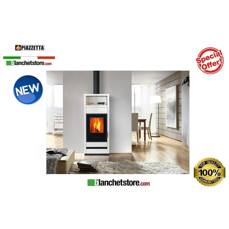 Stufa a Legna Piazzetta E 928 S Rivestita in Maiolica 8,2Kw