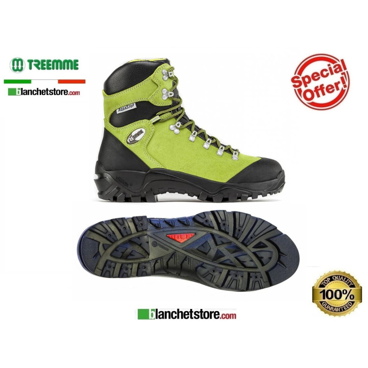 Scarpone antitaglio treemme in pelle Acquastop 91224/1 N.38 Green