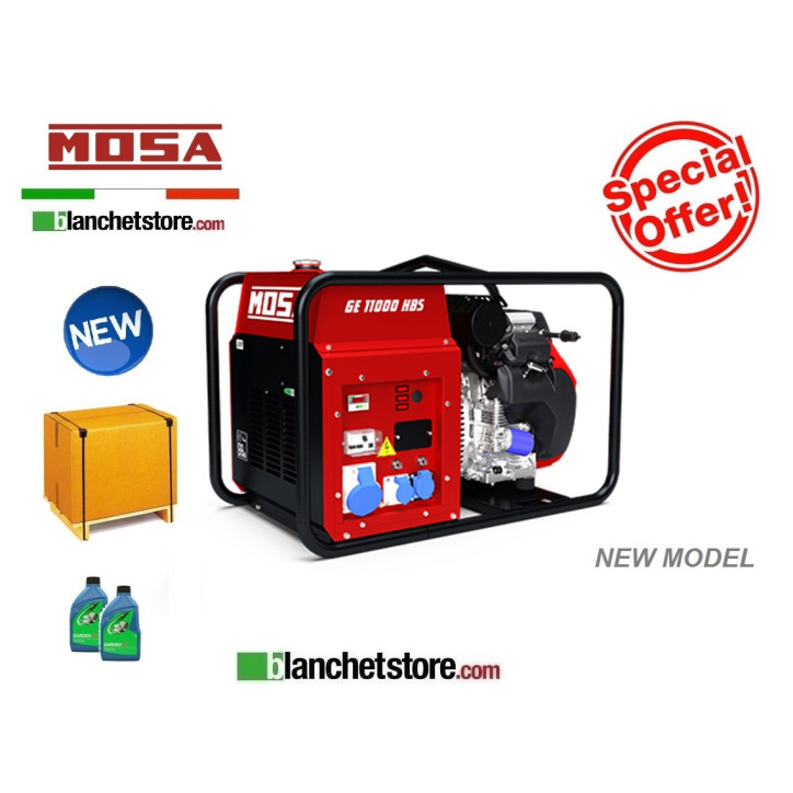 Generatore Mosa gruppo elettrogeno GE 11000 HBS HONDA GX 630 Avviamento Elettrico