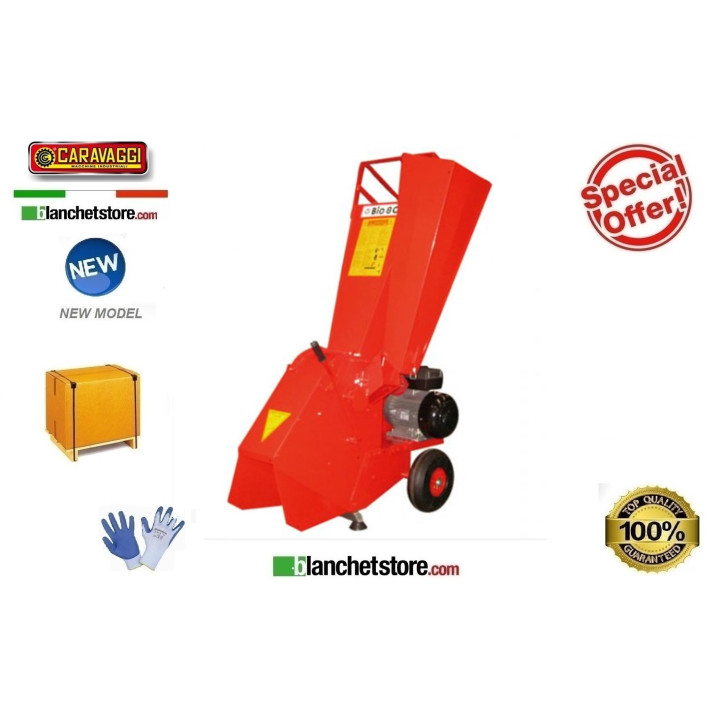 Shredder Caravaggi BIO80 engine electric 220Volt 2.2Kw 3Hp