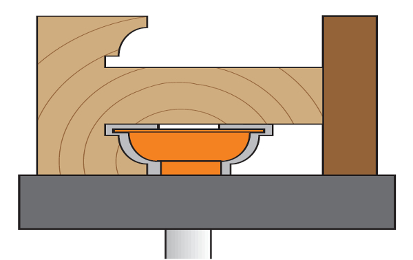 3. Fresate nella parte inferiore del tenone per realizzare la fine della traversa.- immagine prodotto