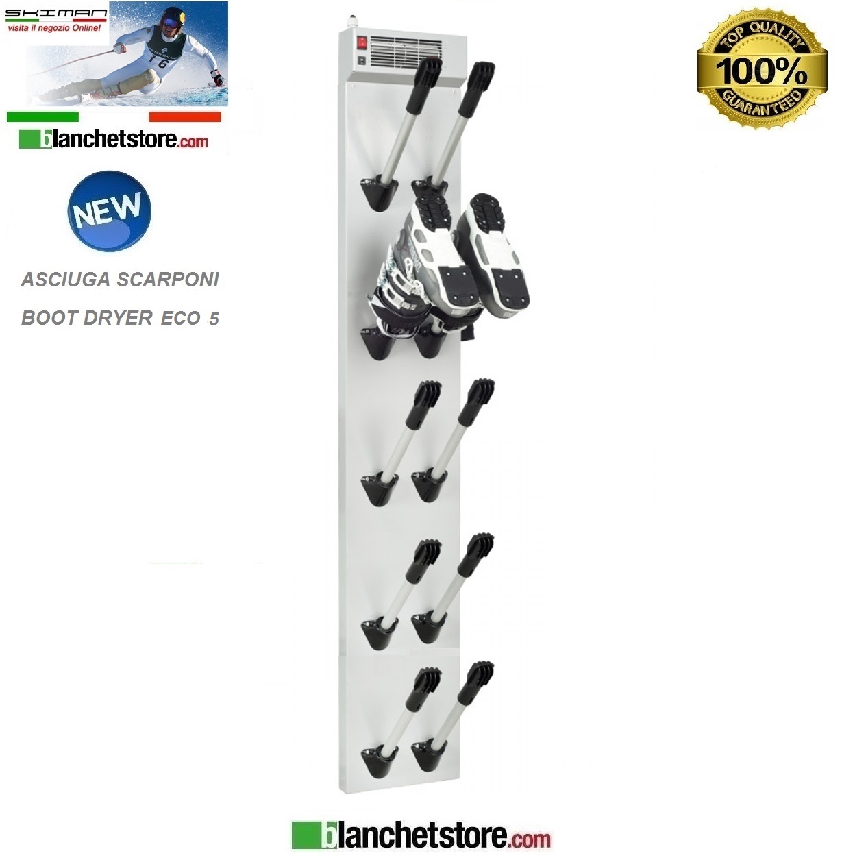 Asciuga Scarpe Elettrico da Parete 60W in Alluminio Bianco – acquista su  Giordano Shop